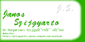janos szijgyarto business card